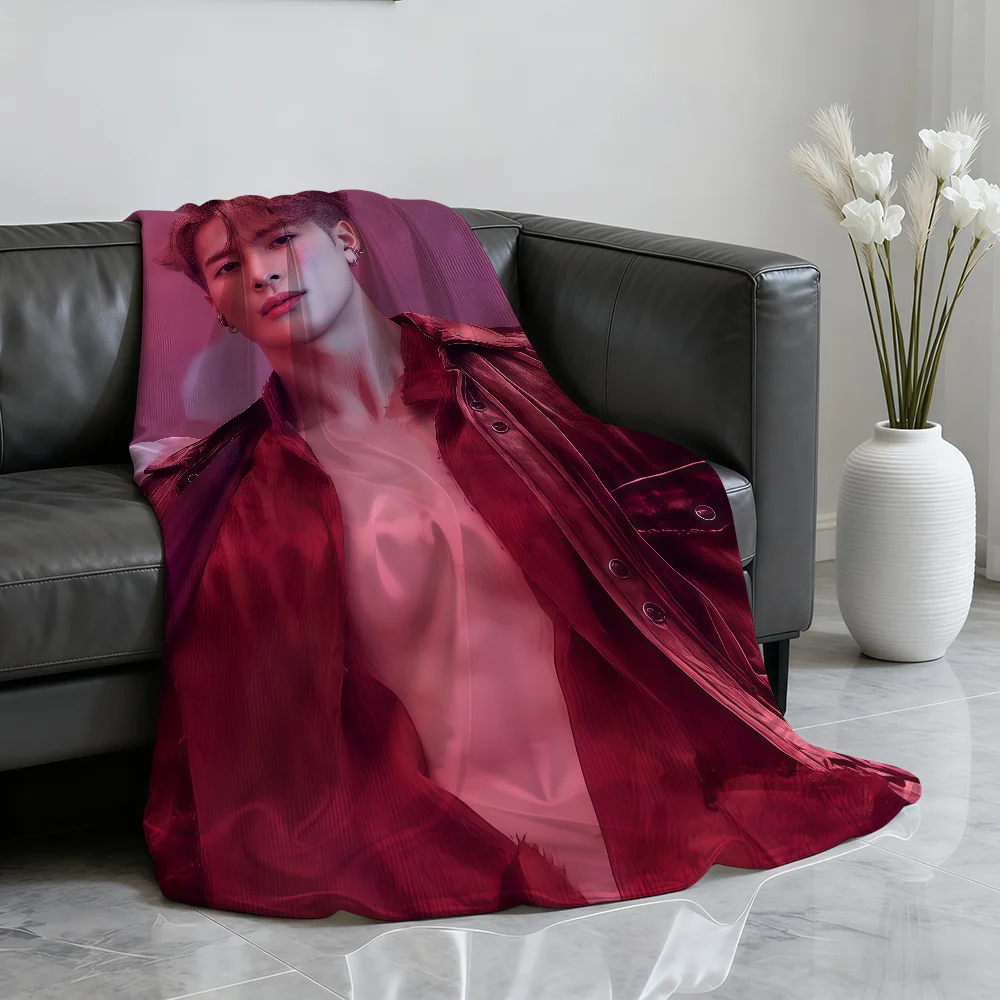 J-Jackson W-Wang Blanket Soft Throw Blanket for Home Bedroom Bed Sofa Picnic Travel Office Rest Cover Blanket Gift
