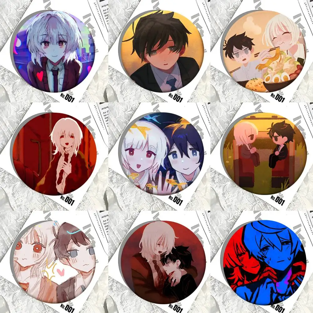 Anime S-Saihate Station Rundes Abzeichen Kreative Brosche Kleidung Rucksack Accessoires Anstecknadel