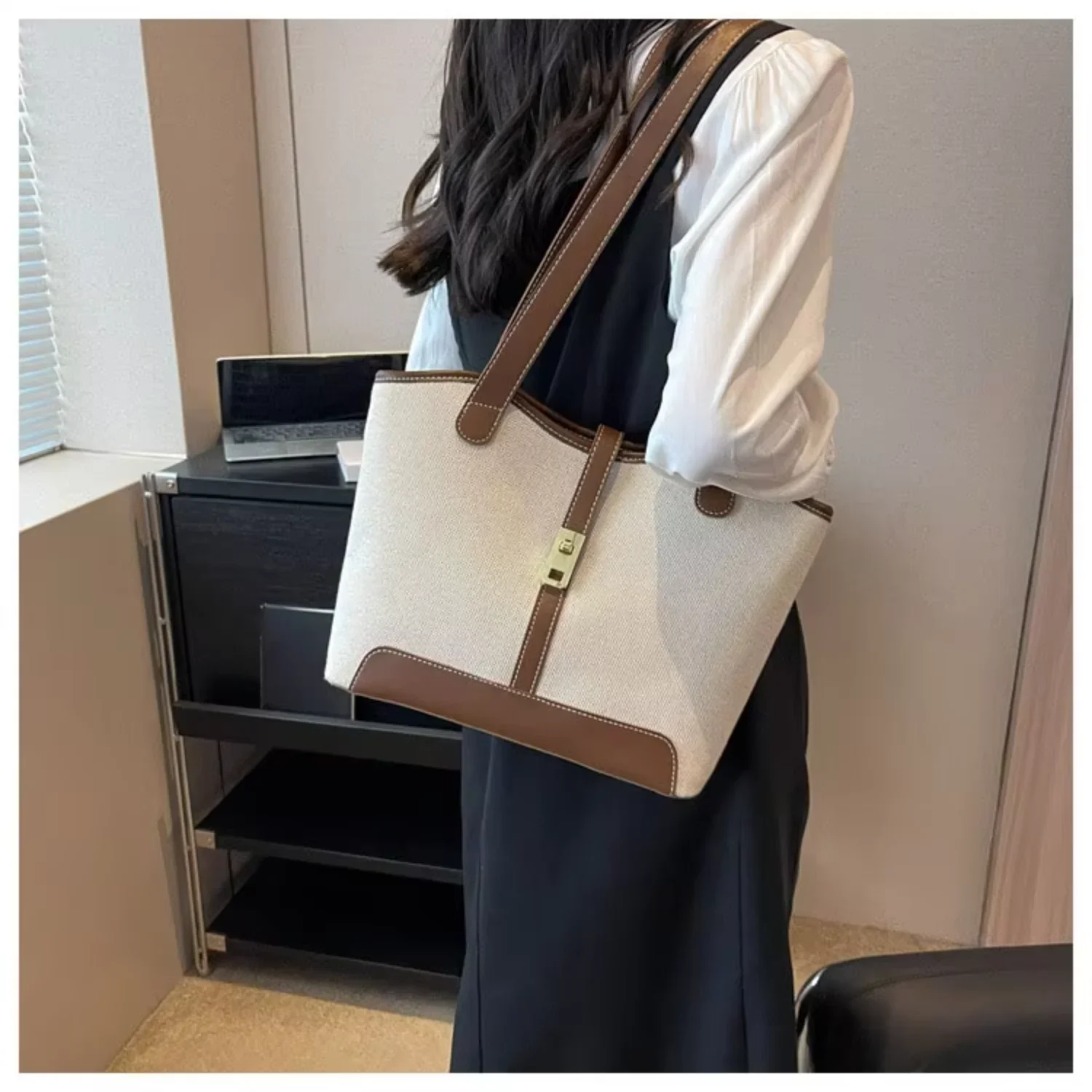 كتف قماش نسائي عصري عالي الجودة مع حقائب حمل نسائية ذات سعة كبيرة