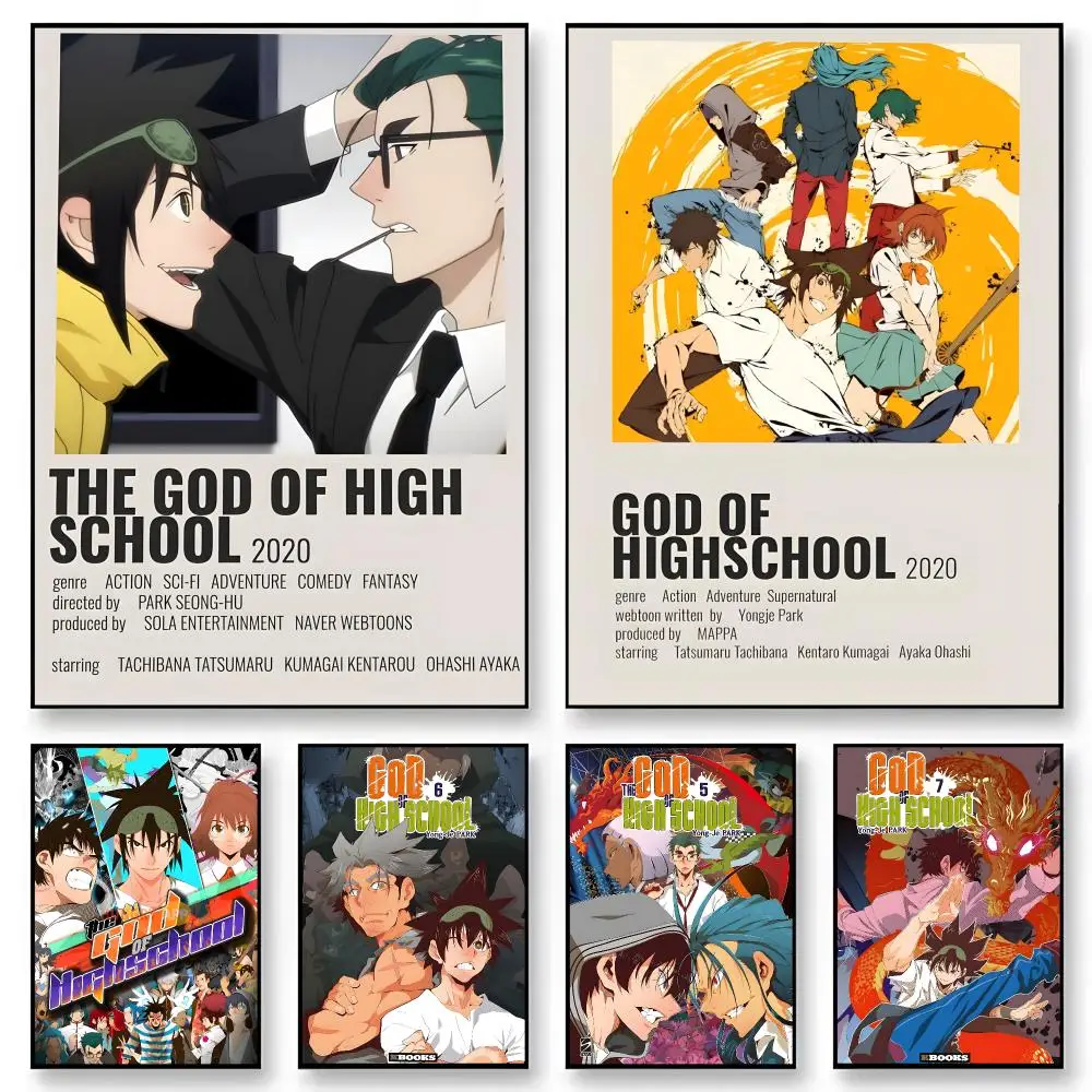 Anime The God of High School   Character Print Japanese Graphic Streaming Film Style Wall Artwork Bedroom Decor Poster