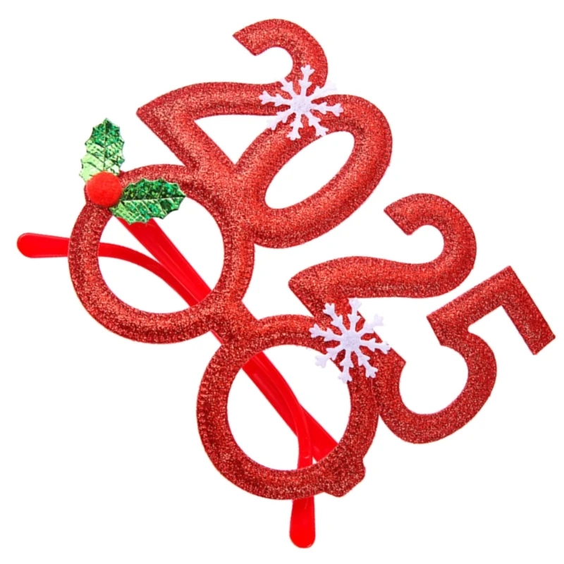 Gafas fiesta Año Nuevo 2025, decoración navideña para fiestas navideñas para niños y adultos