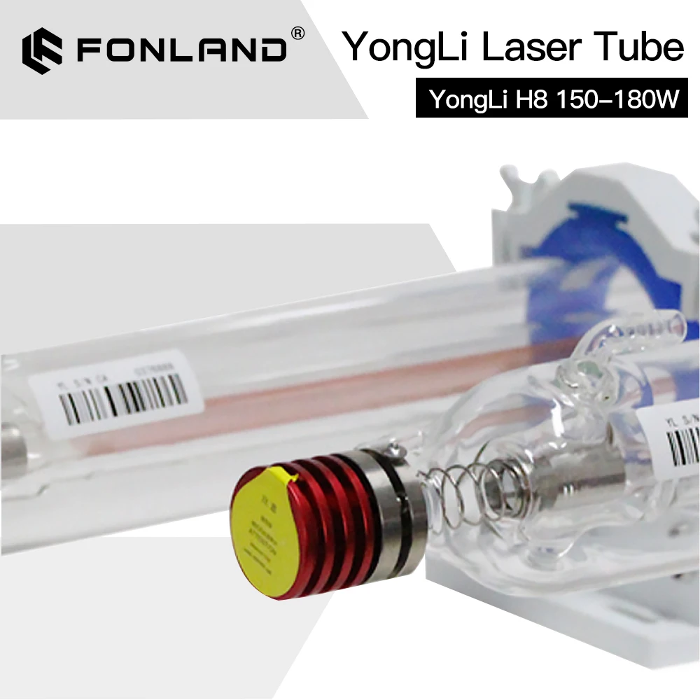 Fonland Yongli H8 150-180W CO2 Laser Tube H Series Dia.70mm Safe Packing for Laser Engraving Cutting Machine Lifetime Warranty