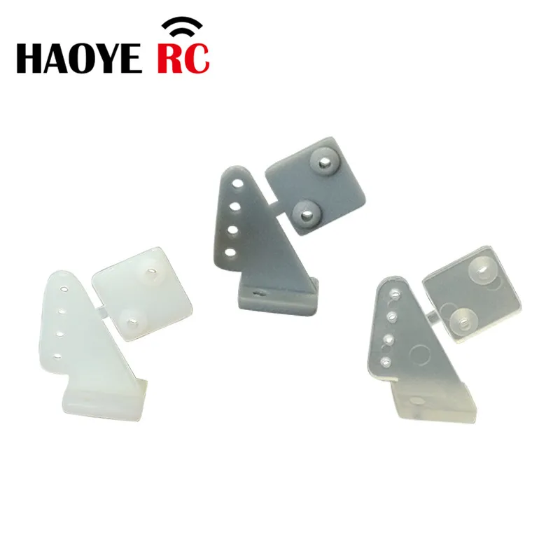 Haoye 10Pcs Nylon Zip Horns/Pin Horn Without Screws 4Hole RC Airplanes Parts Electric Planes Foam Model Replacement Accessoriess