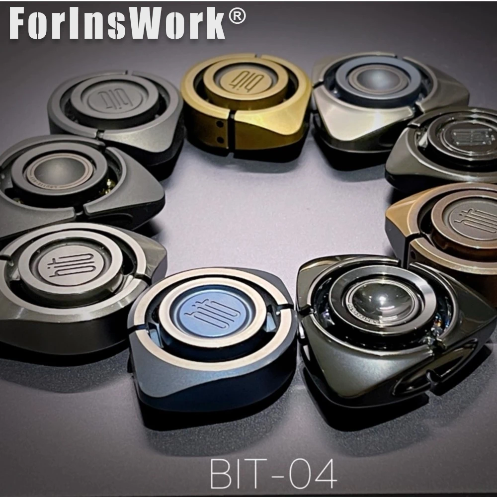 LAUTEI BIT-04 الزركونيوم تلميع ثلاثي أوراق تململ سبينر المعادن EDC لعبة للبالغين الإجهاد الإغاثة فنجر سبينر بت سلسلة #6