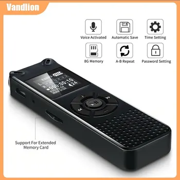 Vandlion V91 professional HD digital voice recorder one-button recording noise reduction Dictaphone USB rechargeable large capacity