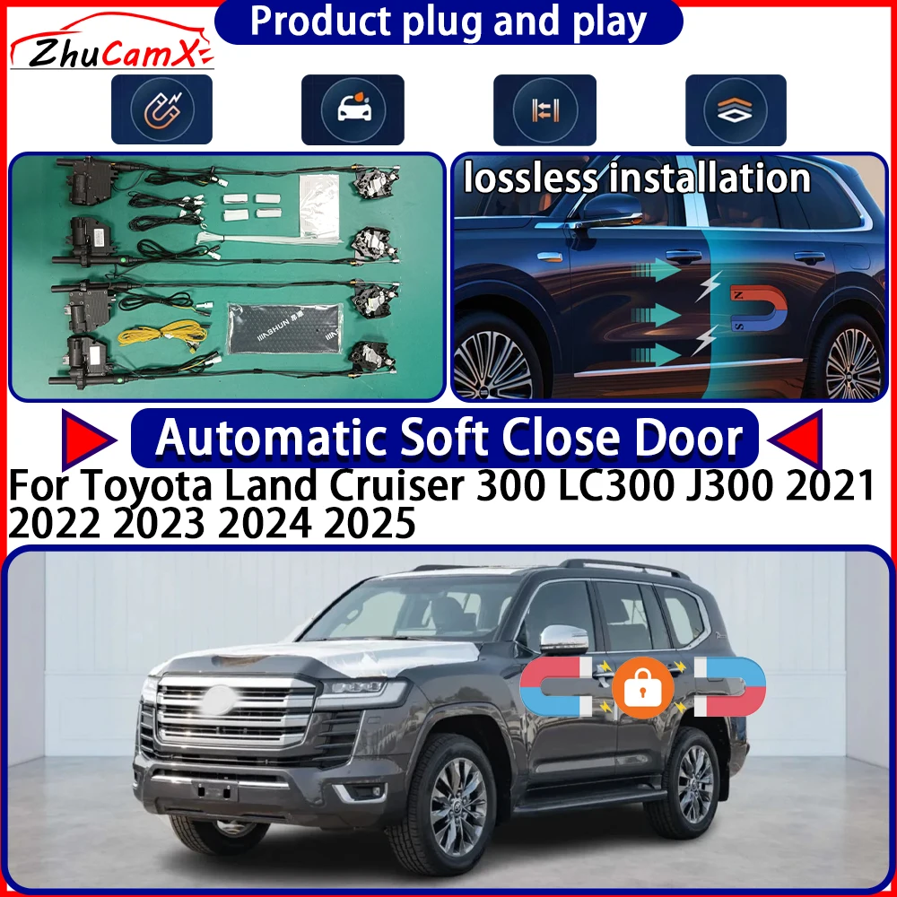 Door Lock Actuator for Toyota Land Cruiser 300 LC300 J300 2021 2022 2023 2024 2025 Soft Close Door Kit Power Latch System Auto