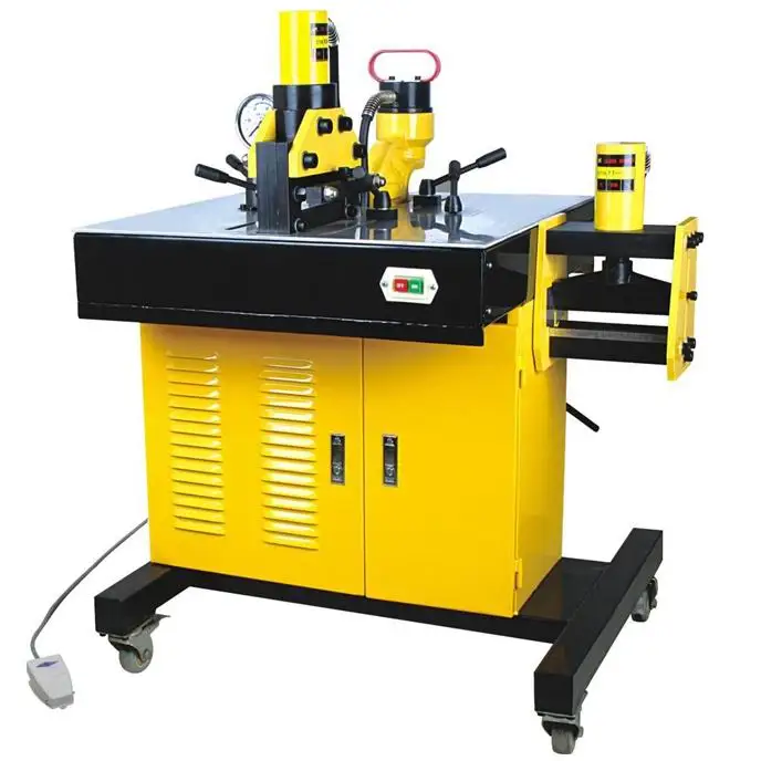 DHY-200 Multifunction Hydraulic Portable Electric Power Brass Sheet Copper Busbar Bending Cutting Punching Processing Machine