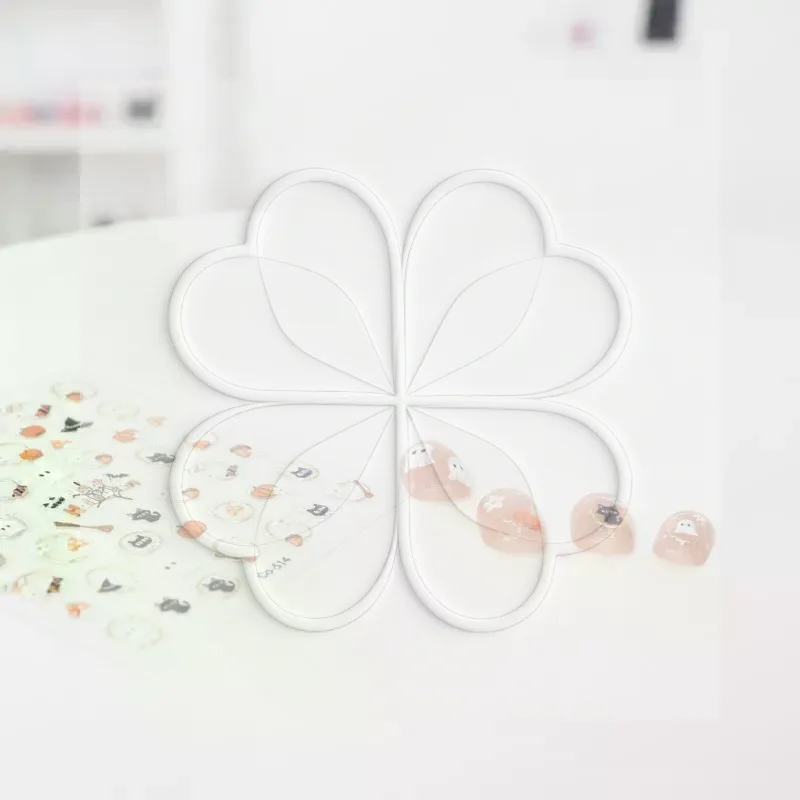 5D Embossed Halloween Nail Stickers Self-Adhesive Long Lasting Nail Decals with Pumpkin Ghost for Home Salon Manicure Use