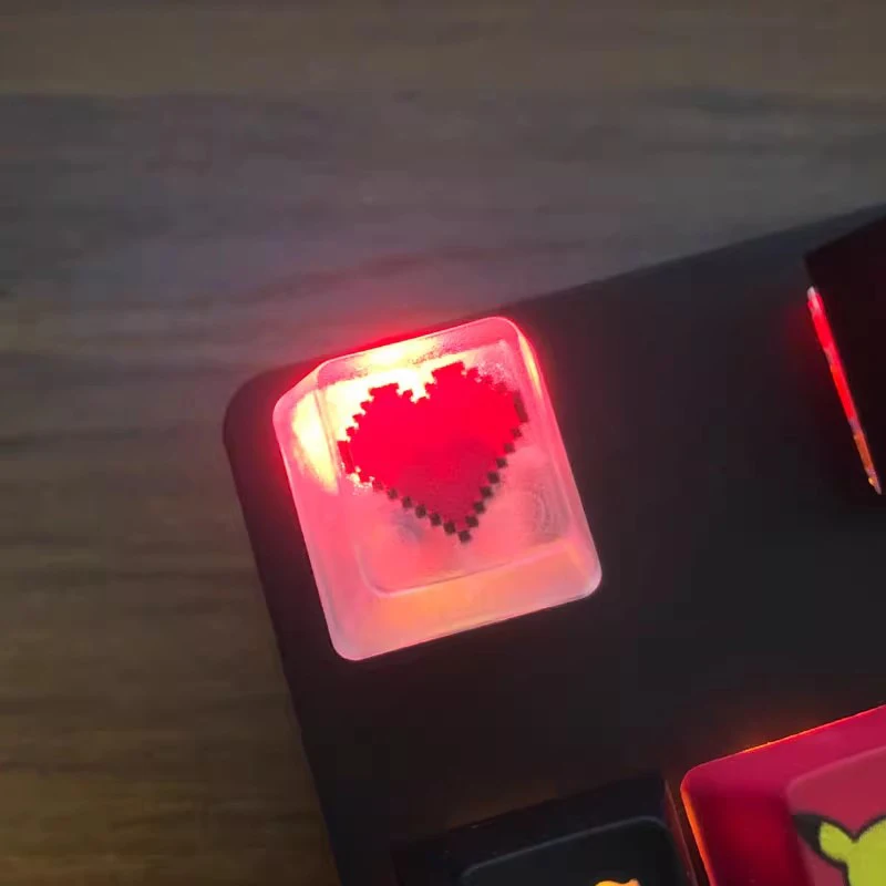 Heart Shape Computer Keyboard Keycaps For Esc Key Caps For Mechanical Gaming Keyboards OEM Profile ABS Computer Key Cap