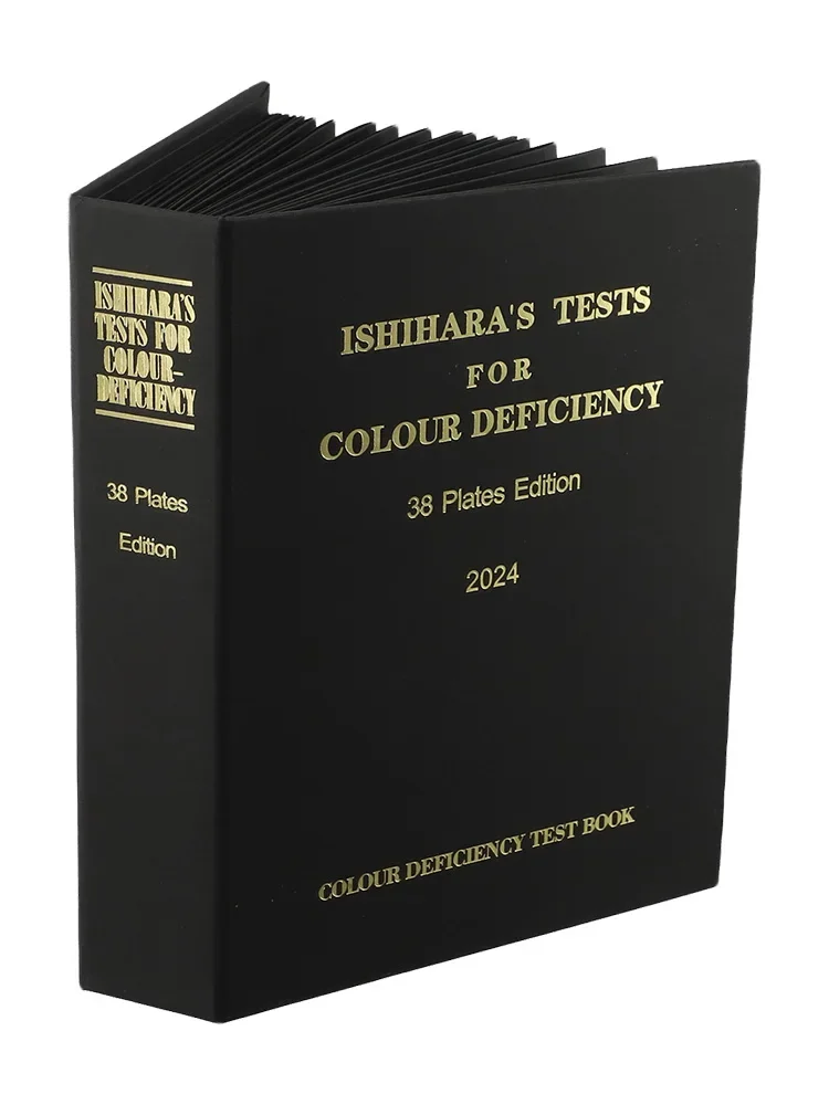 38 Plates Ishihara Optometry Test Book 2024 for Screening Color Vision Deficiency and Red Green Color Blindness