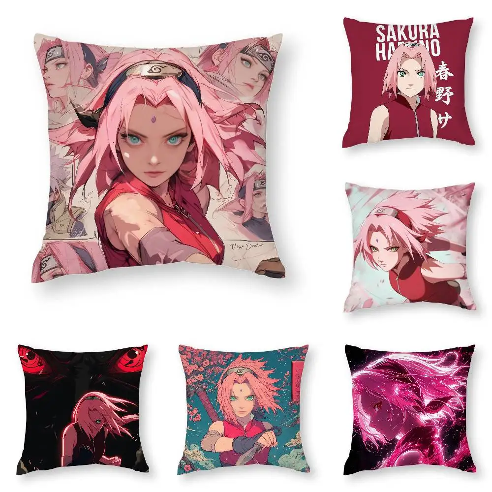 

H-HarunoS S-SakuraS Pillow Case 3D Print Polyester Fiber 40*40cm Home Sofa Throw Decoration Festival Gift