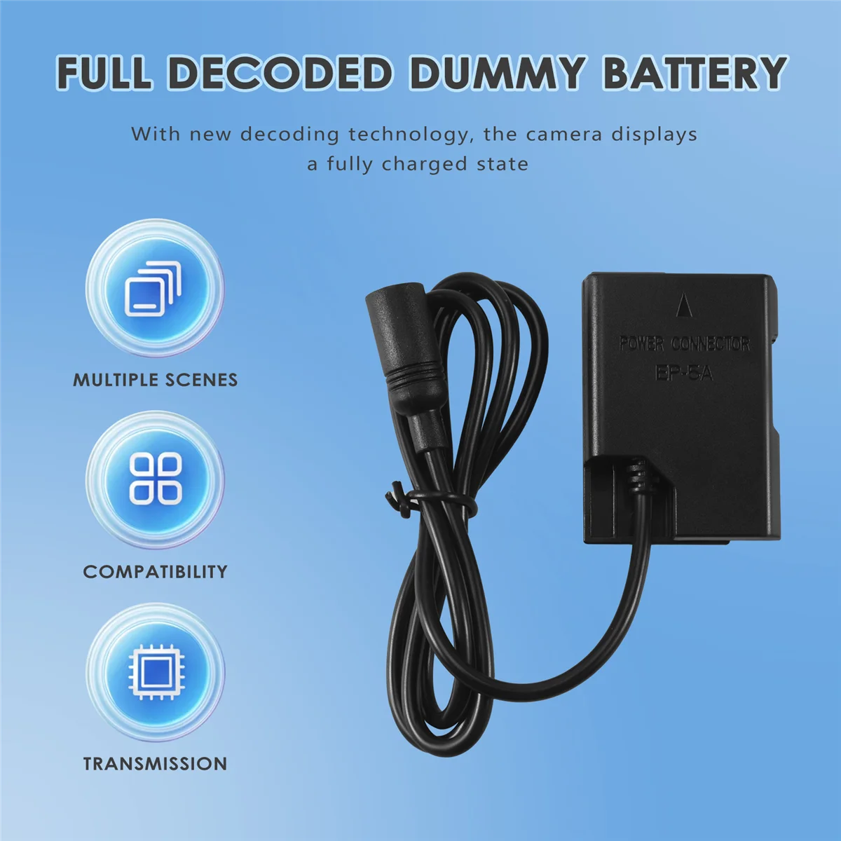 Full Decoded Dc Coupler En-El14 Dummy Battery Supply For P7800 P7700 P7100 D5600 D5500 D5300 D5200 D5100 D3400 D3300