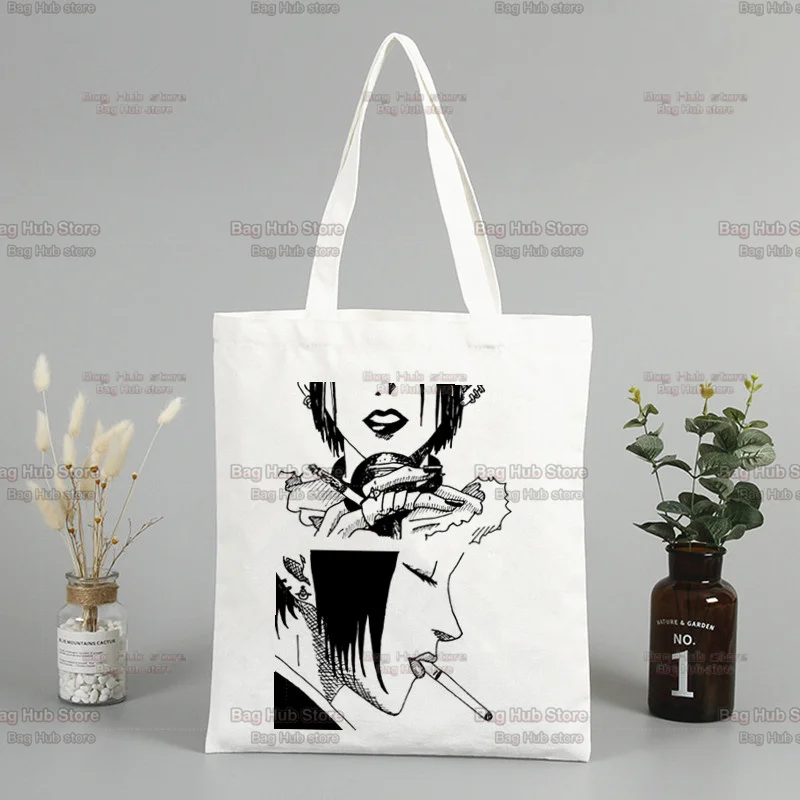 Nana Anime Print Canvas Bag borsa per la spesa per studenti universitari borse a tracolla borsa in tela riutilizzabile Eco Friendly