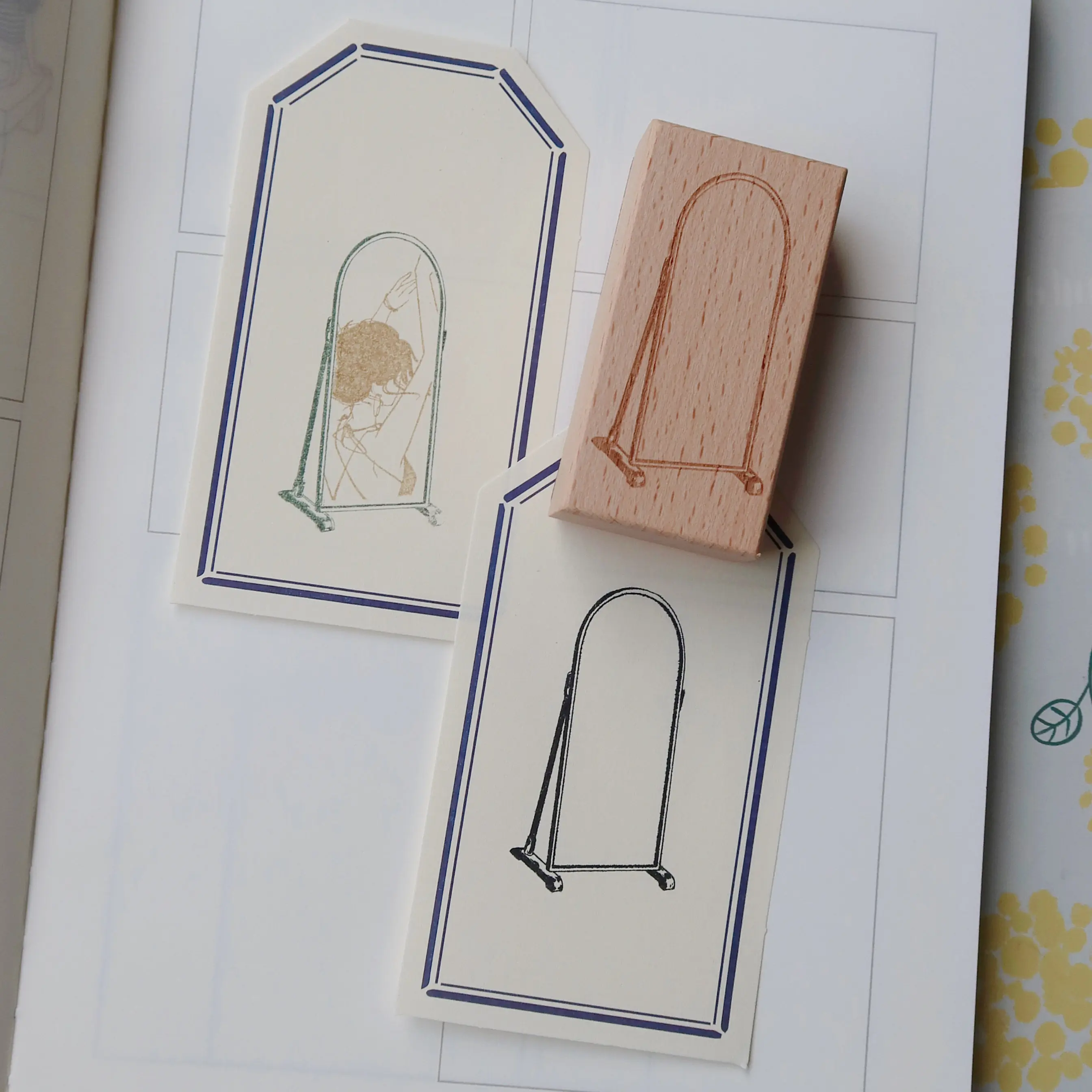 ST Journal Zeitleisten-Ballonmuster Holzstempel Handgemachter DIY Journaling Collage Bastelstempel – Detail 11