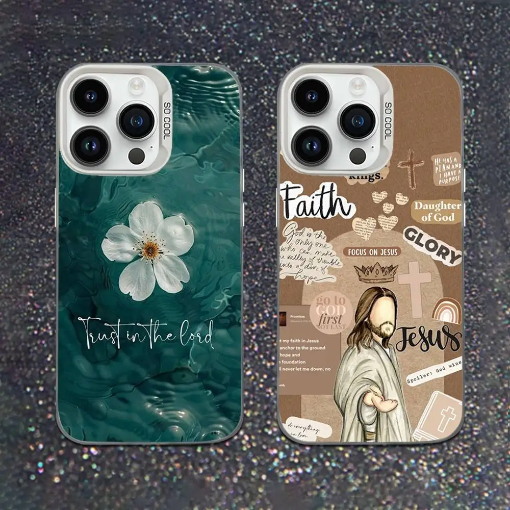 

Belief Verse Christian Bible Phone Case For iPhone 16,15,14,13,12,11,Mini,Pro,XS,SE,MAX White Matte Shockproof Cover