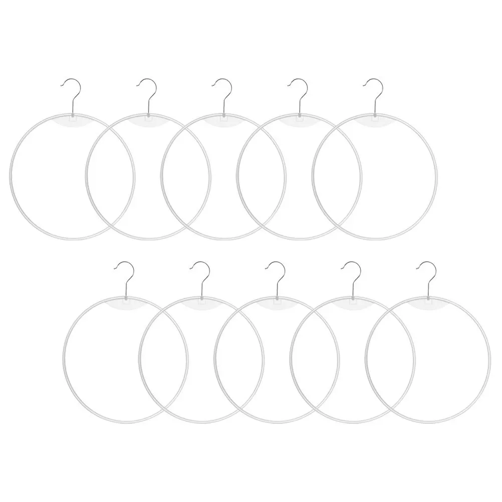 

10Pcs Round Ring Briefs Hanger Bikini Display Plastic Multi Purpose Scarf Tie Belt Closet Organizer Rack Bikini Hanger