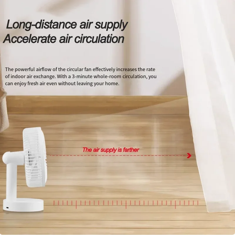 Small USB Desktop Fan Portable Plug-in 4 Speed Mini Electric Fan for Office Computer Dormitory Student Study Large Wind Cooling image 2