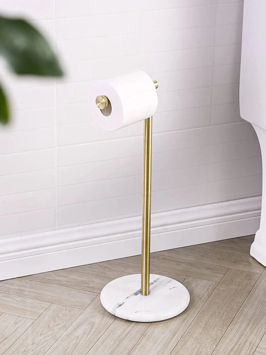 

Toilet tissue holder light luxury high-end vertical floor without punching Nordic bathroom creative paper holder