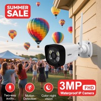 Srihome 3MP Outdoor Wi-Fi Camera IP66 Weatherproof Camera Color Night Vision Audio Bullet Camera SH035