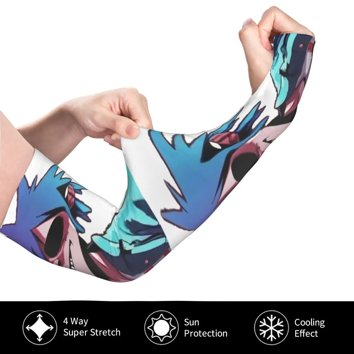 ゴリラズ アウトドア アームスリーブ 日焼け止め UVカット サマー アイスシルク サイクリング タトゥー スリーブ