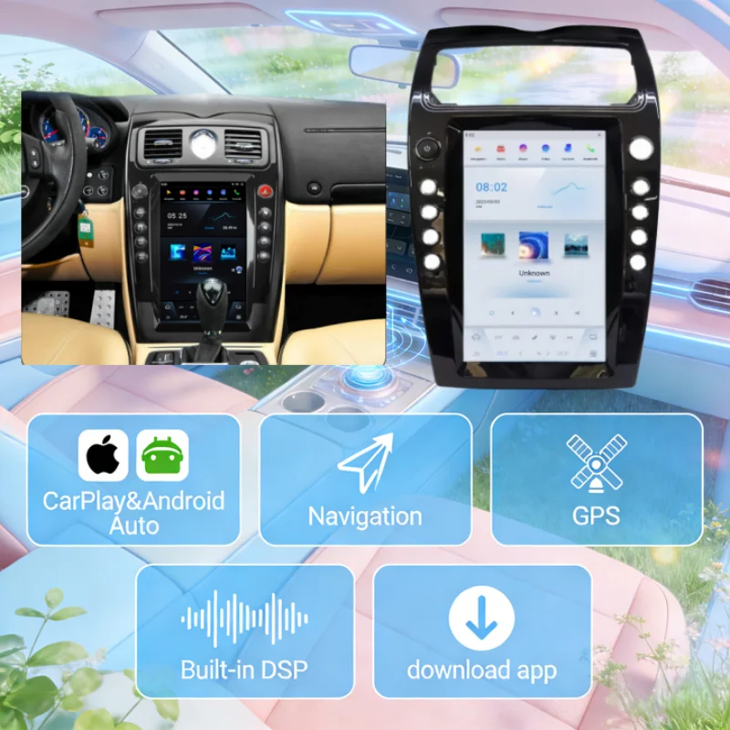 

Для Maserati Quattroporte 2004-2012: Автомагнитола Android с GPS-навигацией, видео и аудио, головное устройство, автостереосистема