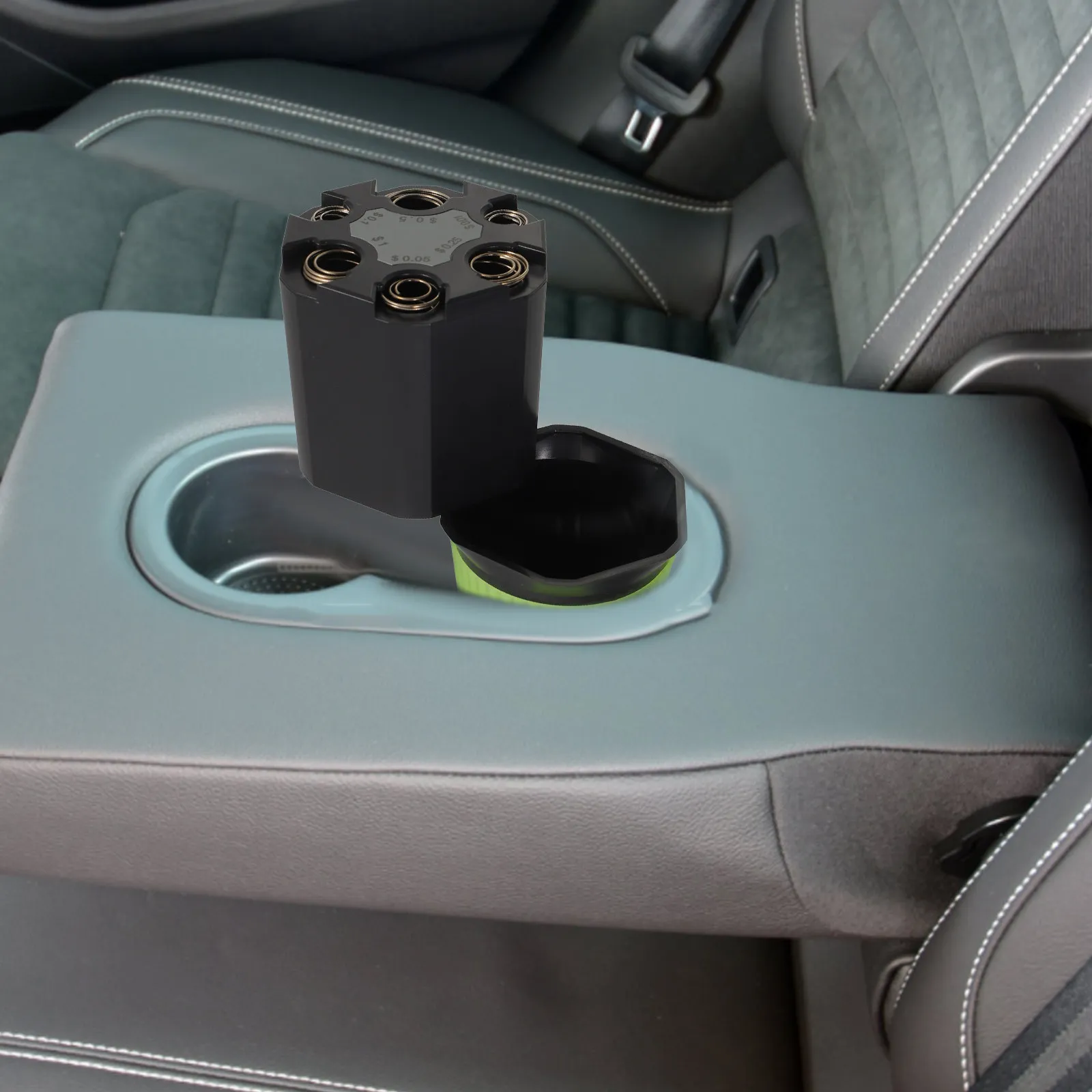 Holder Sturdy Material Compact Size Easy Take Coin Organizer for Car Change Storage Dispenser Coins Holder