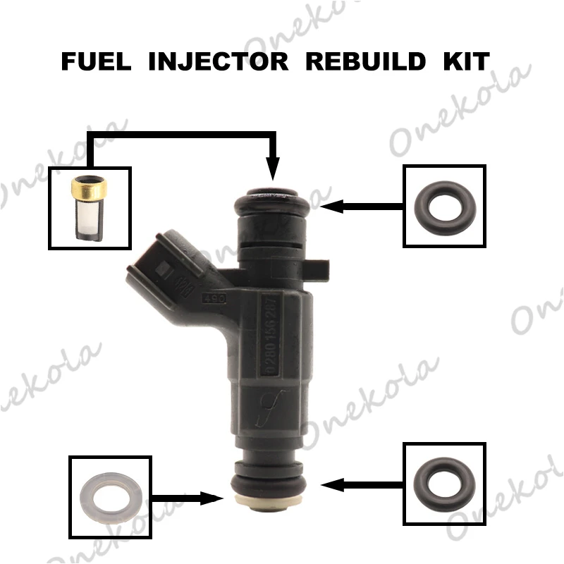 Fuel Injector repair kit Orings Filters for Buick Statue of lu lacrosse 3.0L 2.5L V6 1998-2014 0280156287