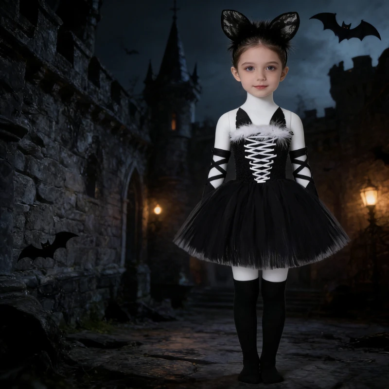 فستان توتو أسود على شكل قطة لل - مراجعة Toddler Girl Tulle Party Dress وسعره