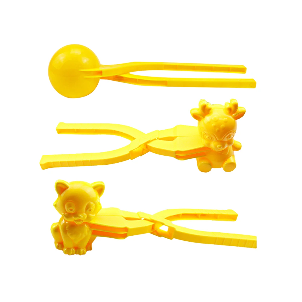 Snow Clay Ball Maker with Handle Creative Snowballs Mold Cute Snowball Clip Tongs for Kids Outdoor Winter Toys