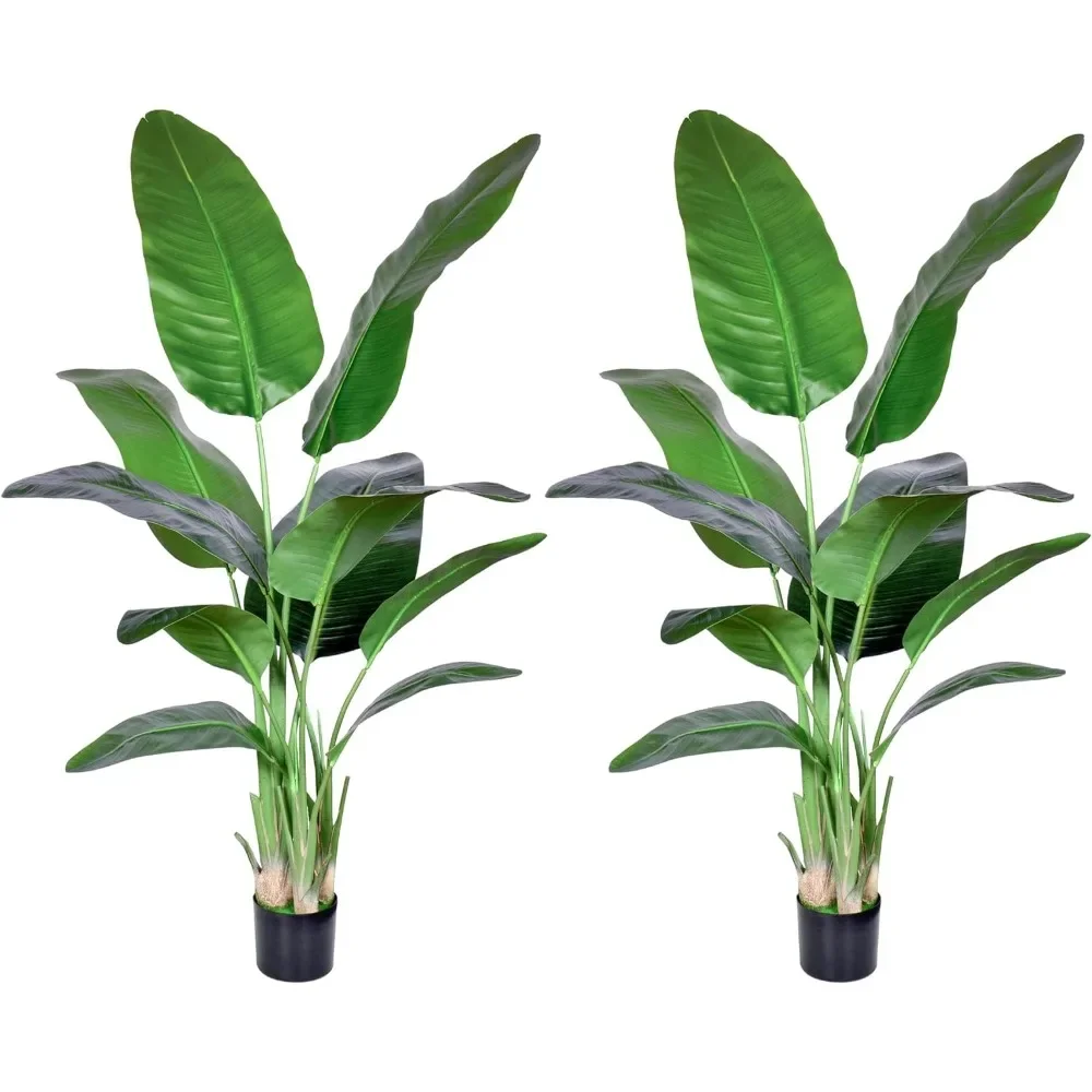 

Artificial Plants Fake Trees for Home Living Room Office Indoor Outdoor Decor Faux Palm Tree Potted Plant With Real Touch Leaves