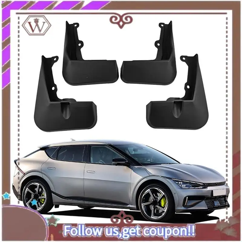 

A57E-4PCS Car Mudguard Mud Flaps Splash Mud Guard Fender For KIA EV6 GT 2021 2022 2023 Car Accessories