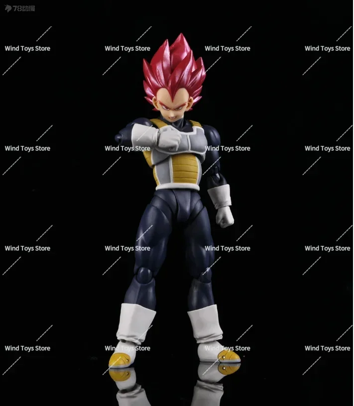 재고 있음 오리지널 SH Figuarts SHF God Vegeta Beget Figura Pvc 액션 피겨 모델 애니메이션 장난감 1/12 선물 파란 머리 빨간색