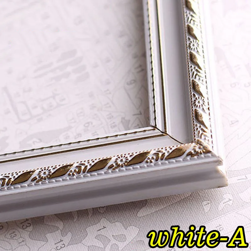 NONE Europäischen Stil Diy Äußere Rahmen Für Ölgemälde Nach Zahlen Diamant Malerei PS Schaum Rahmen Foto Rahmen Wand Kunst Hause Dekoration 4