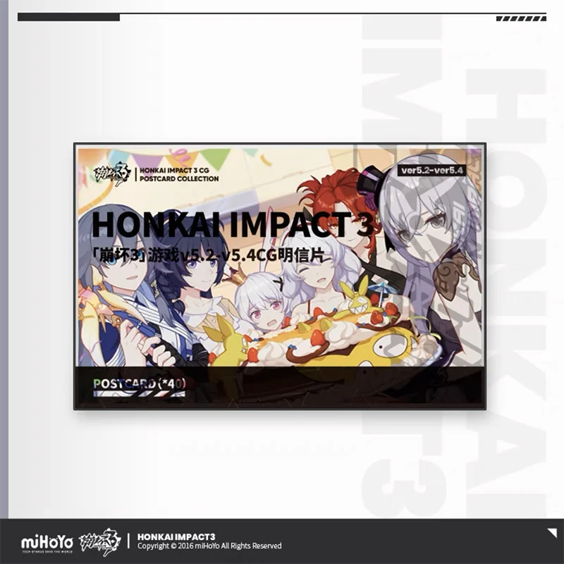 Sunsyea Honkai Impact 3e officiële merchandise miHoYo originele authentieke CG-serie illustratie ansichtkaart 40-delig - afbeelding 1