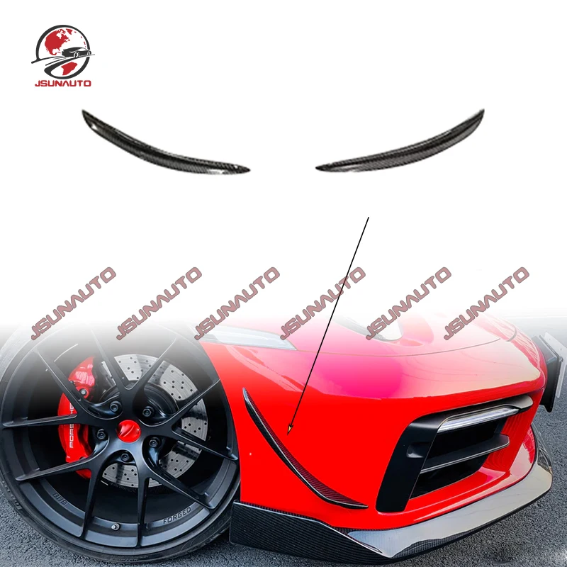 Real Carbon Fiber Bumper Front Diffuser Lip For Porsche Carrera 911 992 2019-203 External Modification Accessory Carbon Body Kit