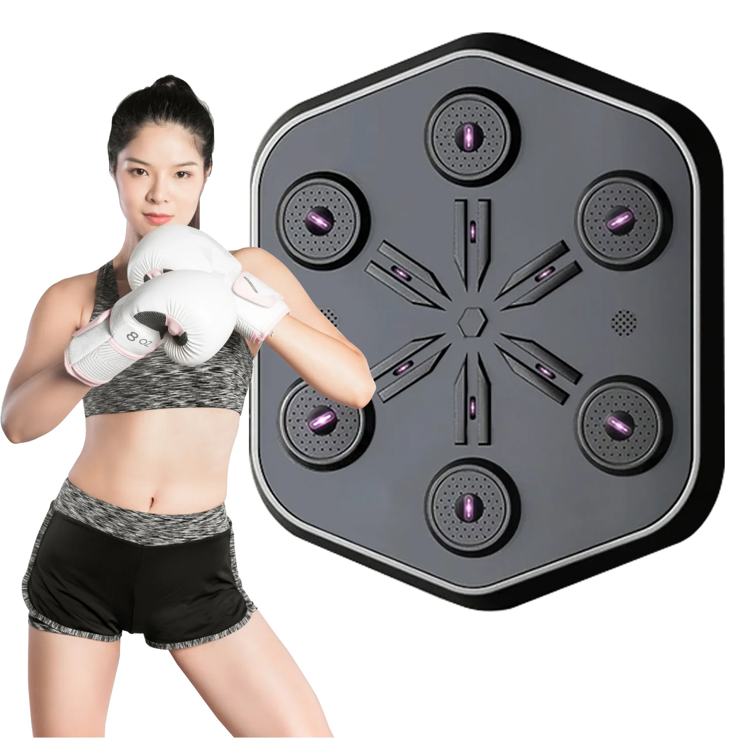 

RS New Upgraded Wall Mounted ONEPUNCH Smart Music Boxing Machine Bluetooth Boxing Target Punching Machine