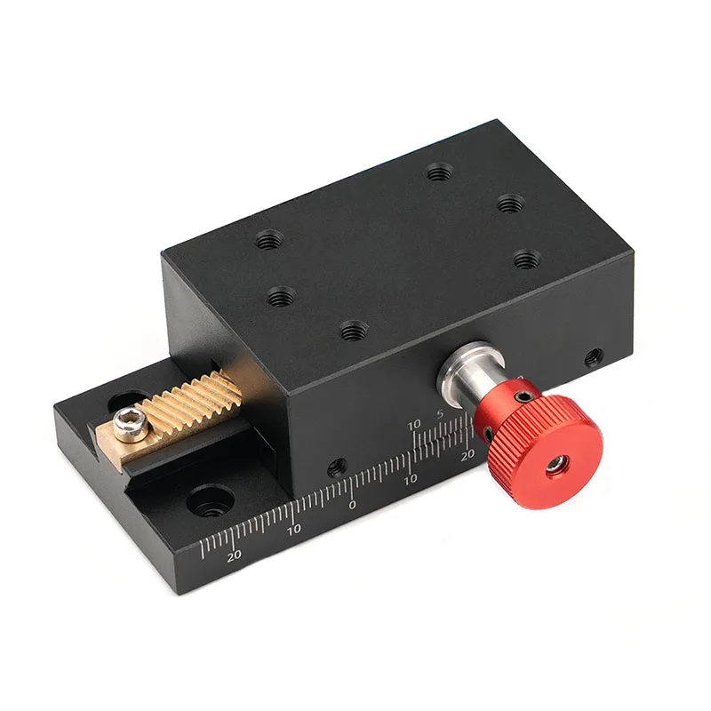 Manual X-axis Displacement Platform Precision Fine-Tuning 40 Stroke Slider Gear Rack And Rack Small Dovetail Slot Slide Platform