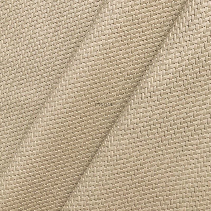 50x138cm Retro Woven Leather Fabric Sofa Seat Home Decoration Leather Background Wall Soft Bag Thickened Artificial Leather