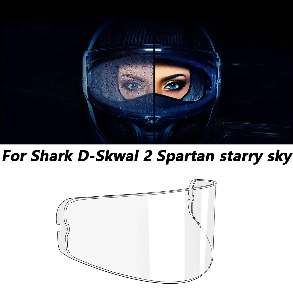 

Helmet Visor Film Anti Fog For Shark D-Skwal 2 Spartan starry sky Lens Anti Fog Film Motorcycle Helmet Accessories