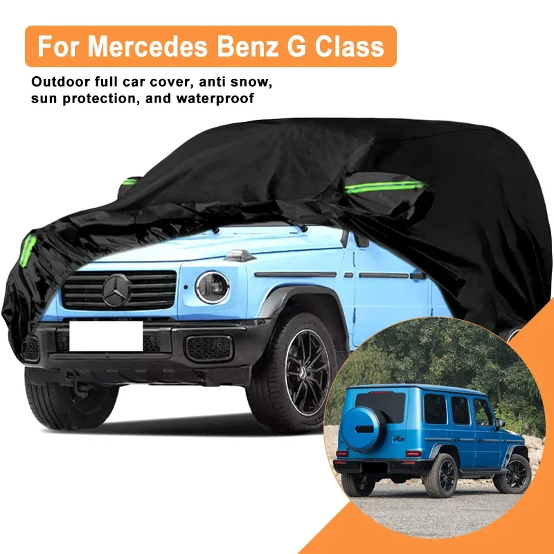 

Полный автомобильный чехол для Mercedes Benz G Class W460 W461 W463 для наружного использования - водонепроницаемый снегозащитный солнцезащитный козырек, аксессуары для автозащиты