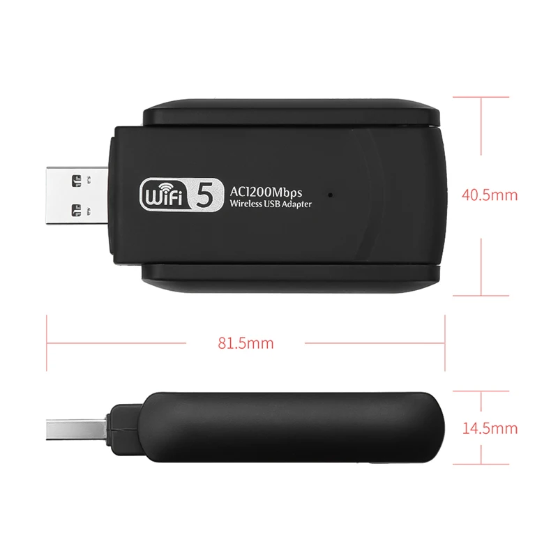 5Ghz WiFi Bluetooth Adapter 1300Mbps WiFi5 Receptor BT4.2 USB3.0 Dongle Dual Band 802.11n/g/a/ac 1200Mbps Wi-Fi Network Card