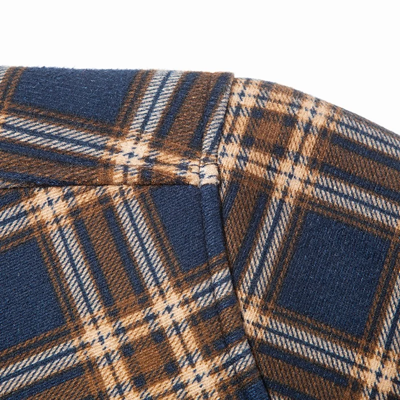 Autumn 2025 New Style Men's Fleece Lined Thickened Long Sleeve Shirt Pocket Shirt Luxury High-End Casual Comfortable Men's Wear