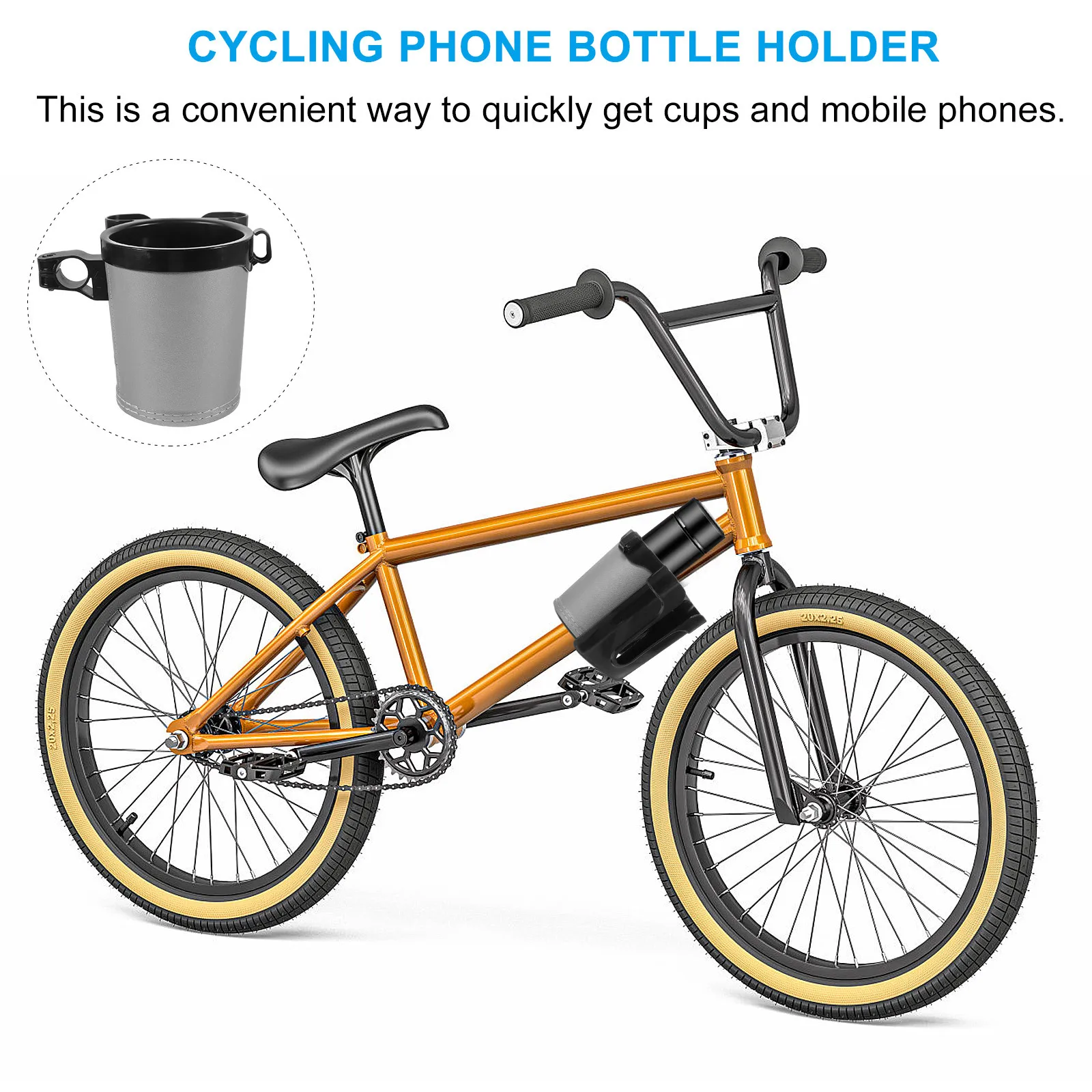 Bike Cup Holder Practical Gift for Cyclists Easy to Fix on Bike No Burrs Smooth Edges Durable Drink Accessory Bicycle Cup Holder