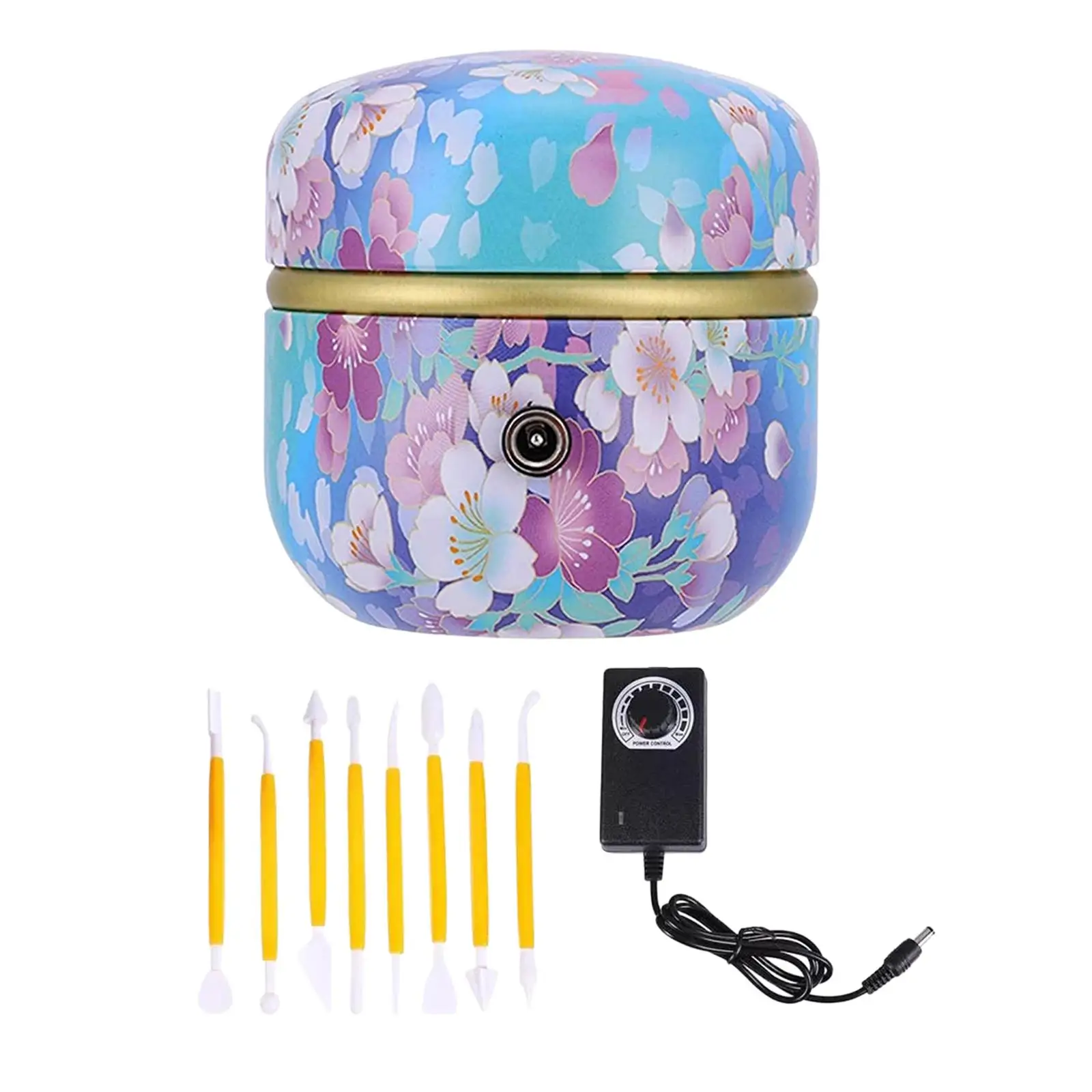 

Mini Electric Pottery Wheel Machine Adult Children Ceramic Art Machine with Tray Speed Adjustable Trimming Tools Supplies