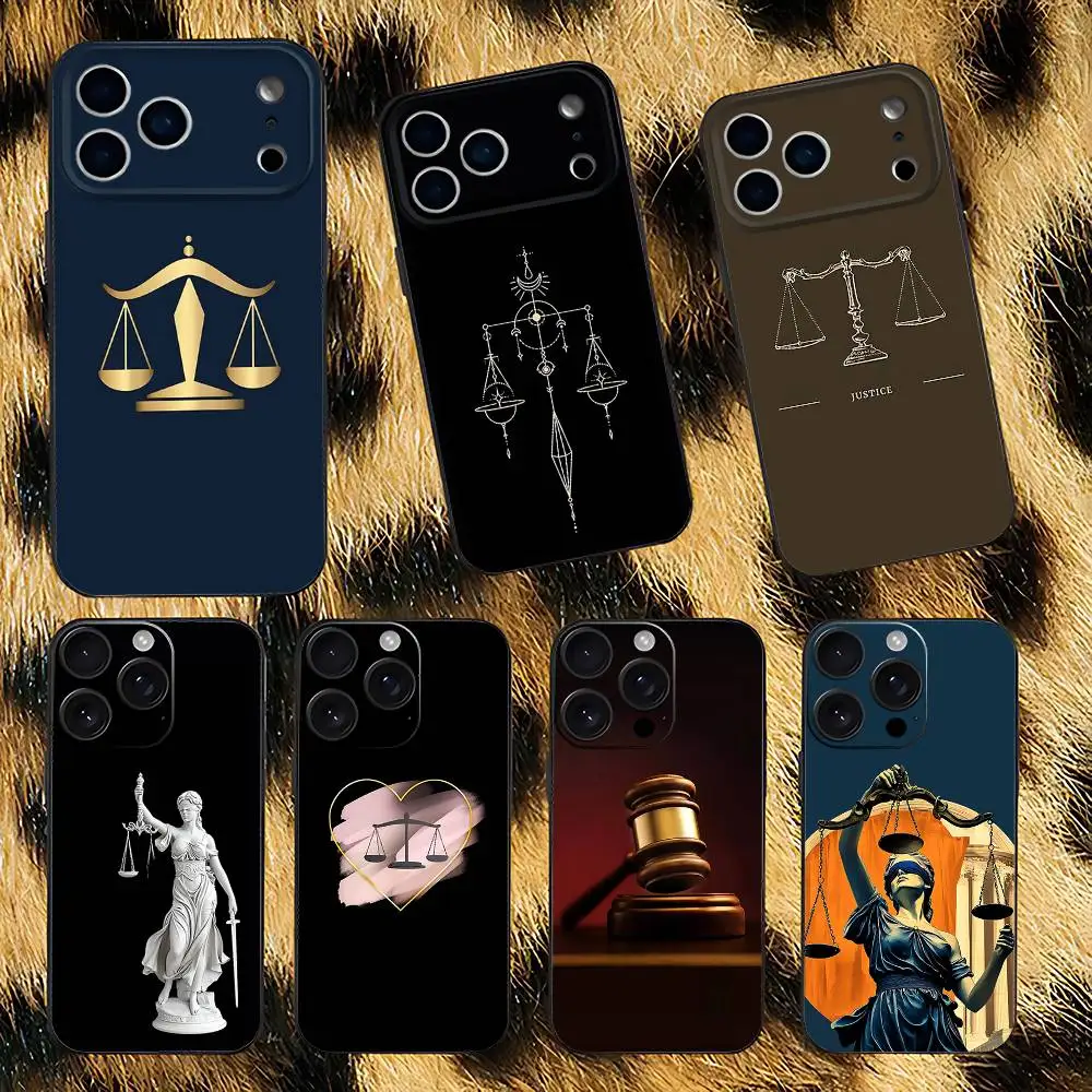 

Law Lawyer Judge Justice Phone Case For iPhone 17,16,15,14,13,12,11,Pro,XS,Max,XR,Plus,E,SE4,Mini Black Soft Cover