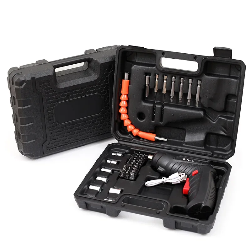 Electric Screwdriver Hand Drill Mini Small Lithium Battery Household Cordless Rechargeable Set