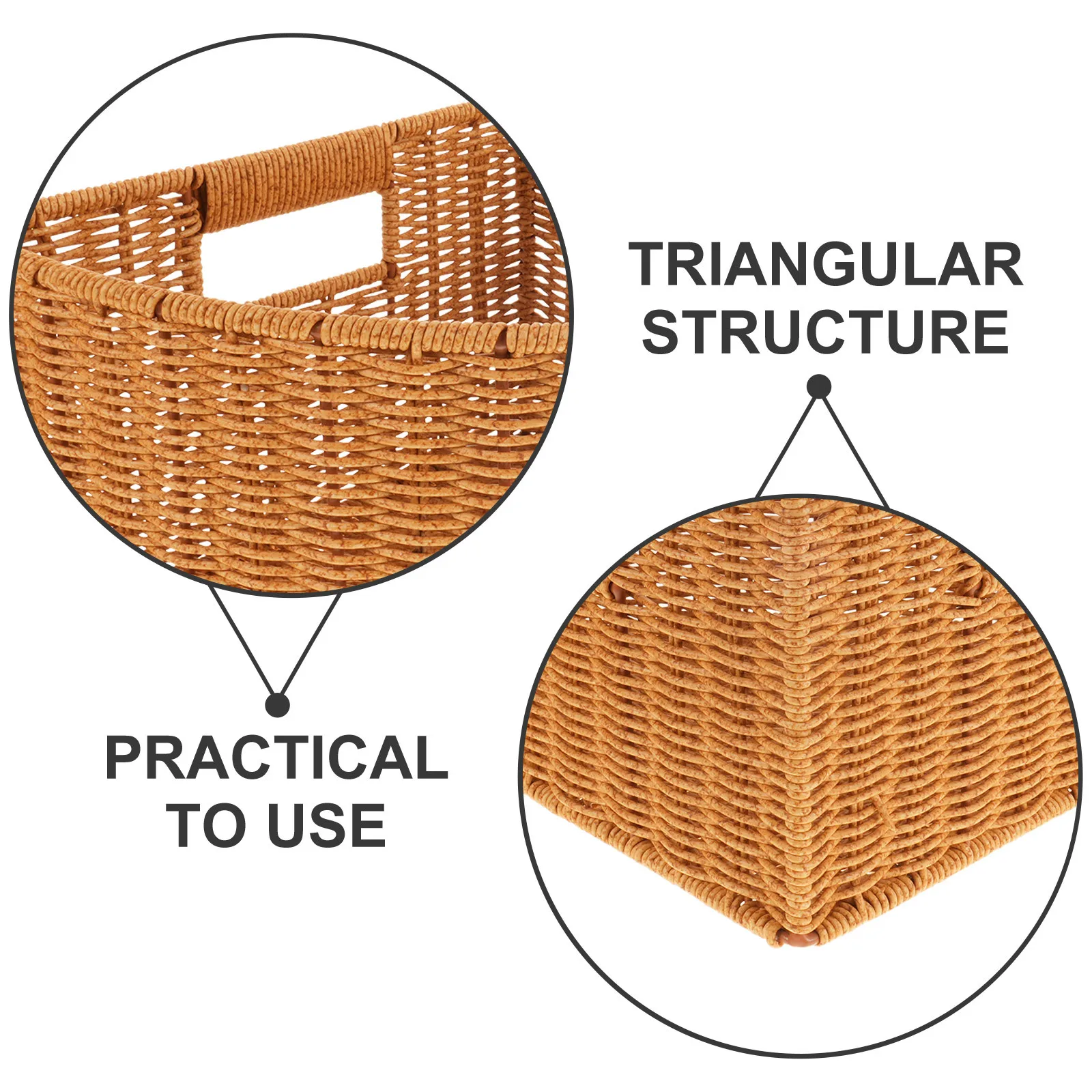 Eck-Aufbewahrungsbox: fächerförmige dreieckige Kunststoffkörbe zum Organisieren von Gegenständen im täglichen Gebrauch im Haushalt, Wohnzimmer und Schlafzimmer