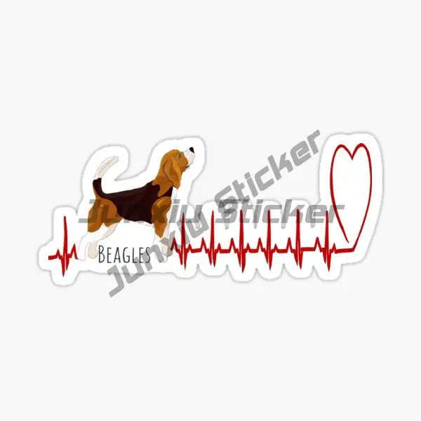 Beagle Hund Haustiere Kreative Aufkleber Laptop Motorrad Wohnaccessoires Camper Wand Auto Fenster Glas Tür Aufkleber PVC Anpassbar