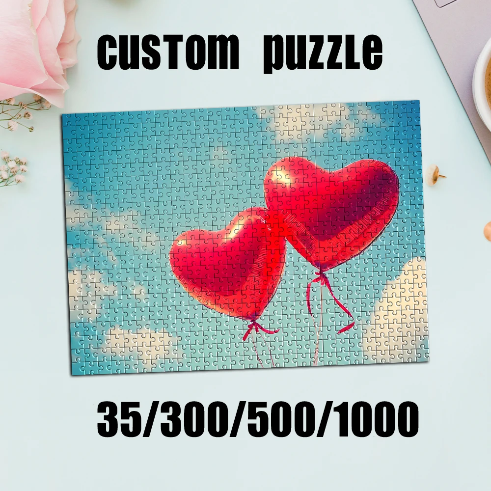 35/300/500/1000 Stück personalisiertes Foto-Landschaftspuzzle mit Ihren eigenen Bildern als Geschenk für Feiertage, Geburtstage, Hochzeiten