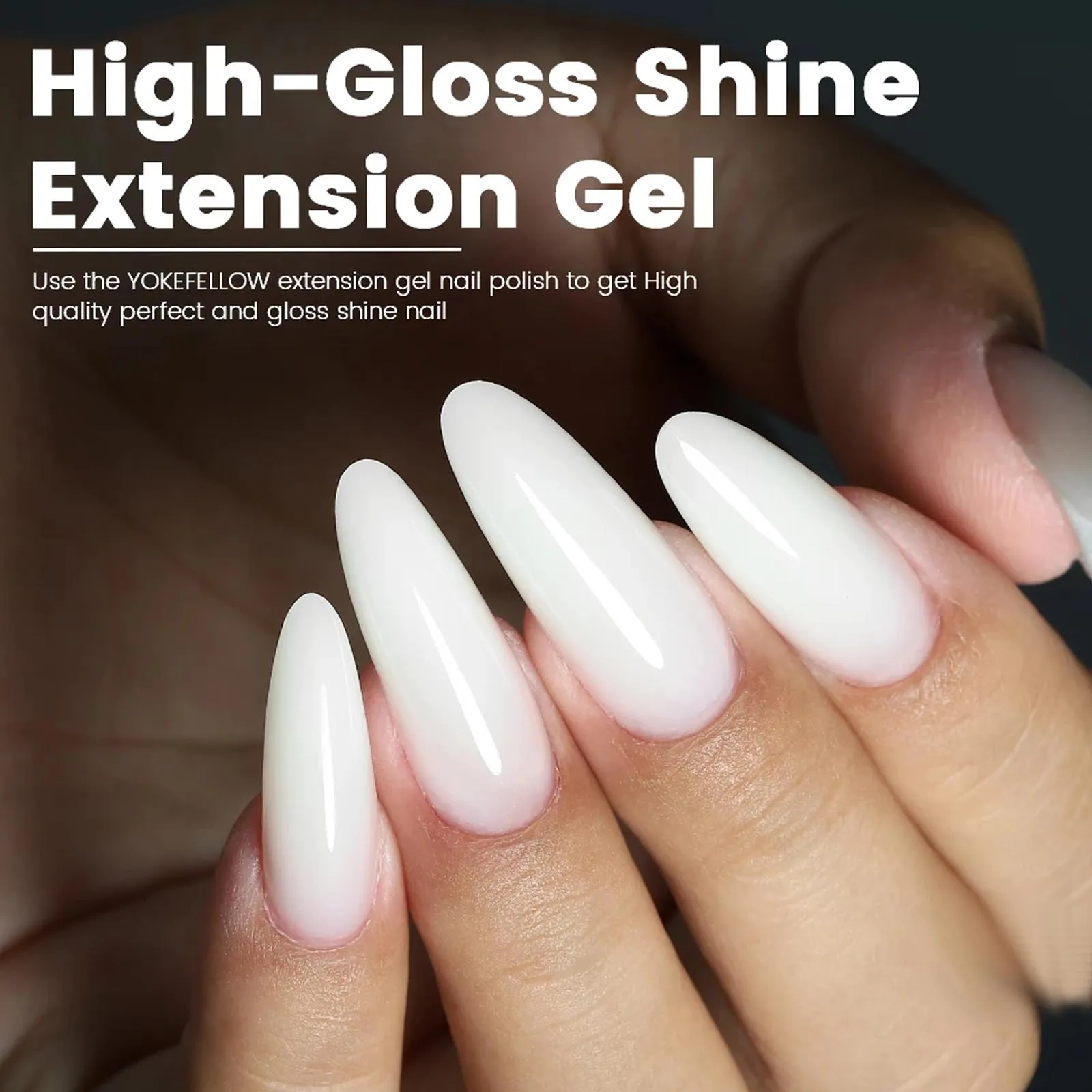 60ml Nail Art Gel Polish Nail Pink White Clear Varnish Acrylic Powder Liquid Nail Art Poly Nail Gel for Fingertip Extension tool